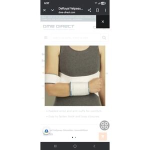 New Procare Elastic Shoulder Immobilizer MALE Size Medium 79-84035‎